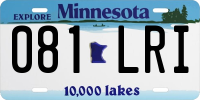 MN license plate 081LRI