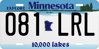 MN license plate 081LRL