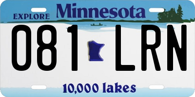 MN license plate 081LRN