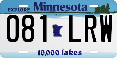 MN license plate 081LRW