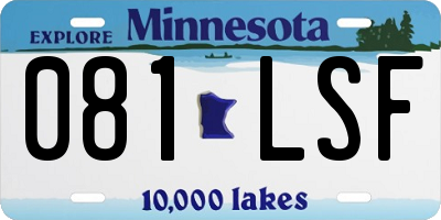 MN license plate 081LSF
