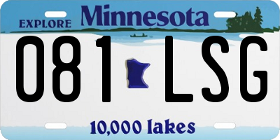 MN license plate 081LSG