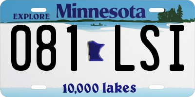MN license plate 081LSI
