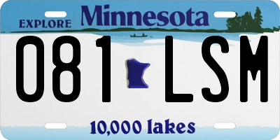 MN license plate 081LSM