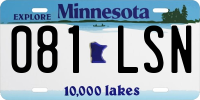 MN license plate 081LSN