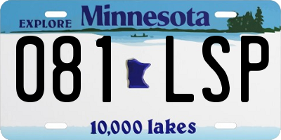 MN license plate 081LSP