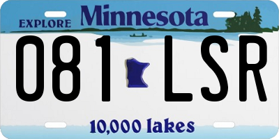 MN license plate 081LSR