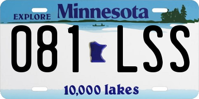 MN license plate 081LSS