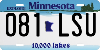 MN license plate 081LSU