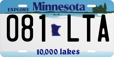 MN license plate 081LTA