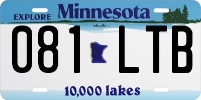 MN license plate 081LTB