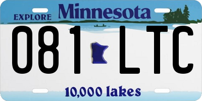 MN license plate 081LTC