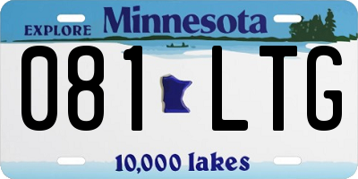 MN license plate 081LTG
