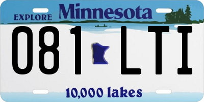 MN license plate 081LTI
