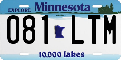 MN license plate 081LTM