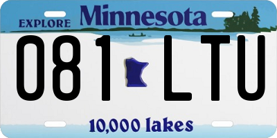 MN license plate 081LTU