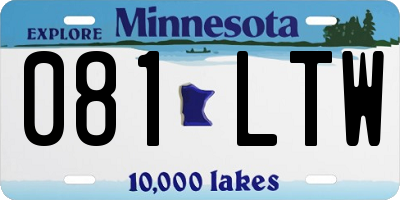 MN license plate 081LTW