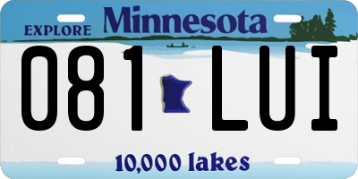 MN license plate 081LUI