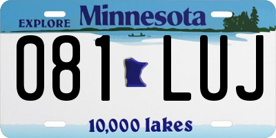 MN license plate 081LUJ