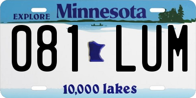 MN license plate 081LUM