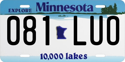 MN license plate 081LUO