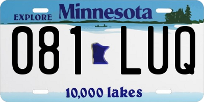 MN license plate 081LUQ