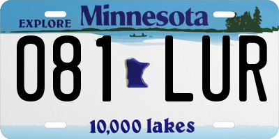 MN license plate 081LUR