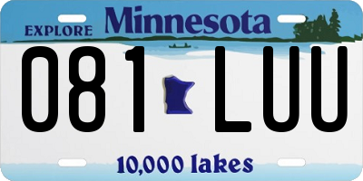 MN license plate 081LUU