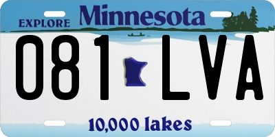 MN license plate 081LVA