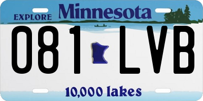 MN license plate 081LVB
