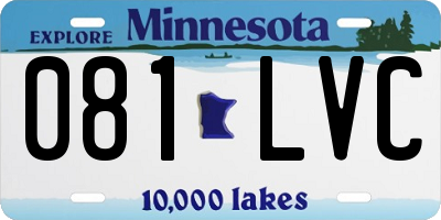 MN license plate 081LVC