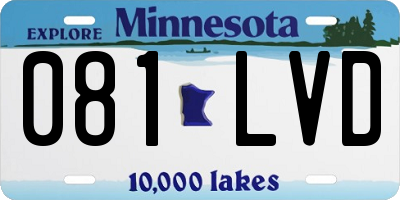 MN license plate 081LVD