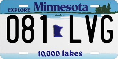 MN license plate 081LVG
