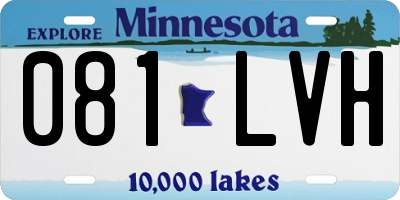 MN license plate 081LVH