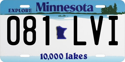 MN license plate 081LVI