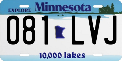 MN license plate 081LVJ