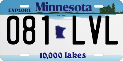 MN license plate 081LVL