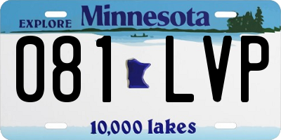 MN license plate 081LVP