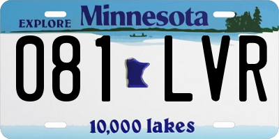 MN license plate 081LVR