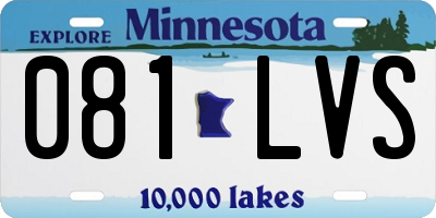 MN license plate 081LVS