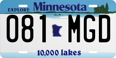MN license plate 081MGD