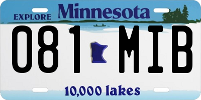 MN license plate 081MIB