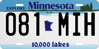 MN license plate 081MIH