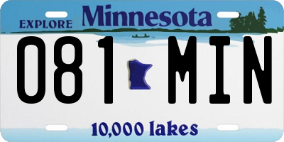MN license plate 081MIN