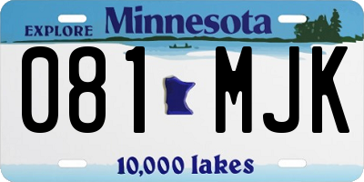 MN license plate 081MJK