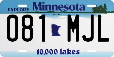 MN license plate 081MJL