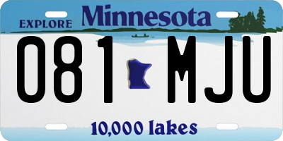 MN license plate 081MJU