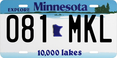 MN license plate 081MKL
