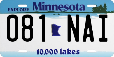 MN license plate 081NAI