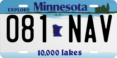 MN license plate 081NAV